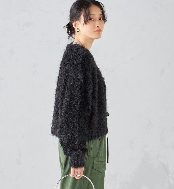 SHIPS for women「〈手洗い可能〉ラメ ショート カーディガン ◇」|カーディガン|