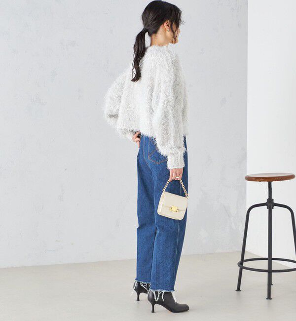 SHIPS for women「〈手洗い可能〉ラメ ショート カーディガン ◇」|カーディガン|