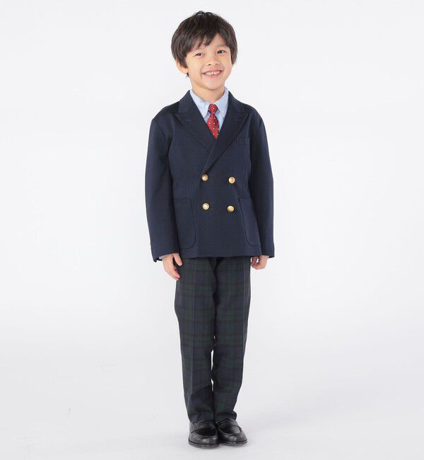 SHIPS KIDS「SHIPS KIDS:110～130cm / ポンチ ダブル ジャケット」|テーラードジャケット|