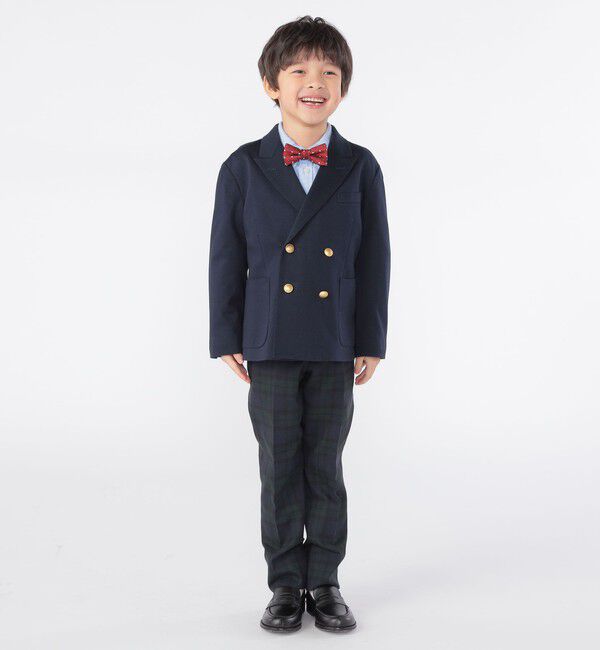 SHIPS KIDS「SHIPS KIDS:110～130cm / ポンチ ダブル ジャケット」|テーラードジャケット|