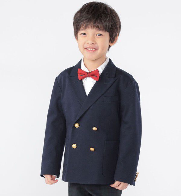 SHIPS KIDS「SHIPS KIDS:110～130cm / ポンチ ダブル ジャケット」|テーラードジャケット|