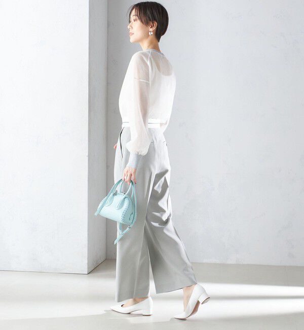 SHIPS for women「〈手洗い可能〉シアー ラメ クルーネック プルオーバー 24SS ◇」|ニット・セーター|