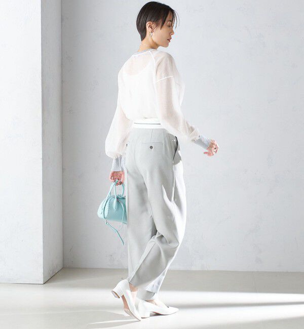 SHIPS for women「〈手洗い可能〉シアー ラメ クルーネック プルオーバー 24SS ◇」|ニット・セーター|