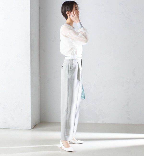 SHIPS for women「〈手洗い可能〉シアー ラメ クルーネック プルオーバー 24SS ◇」|ニット・セーター|