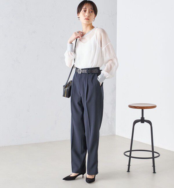 SHIPS for women「〈手洗い可能〉シアー ラメ クルーネック プルオーバー 24SS ◇」|ニット・セーター|