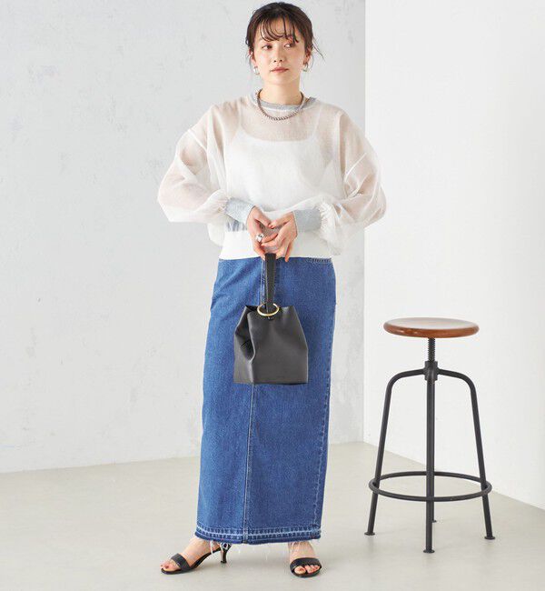 SHIPS for women「〈手洗い可能〉シアー ラメ クルーネック プルオーバー 24SS ◇」|ニット・セーター|