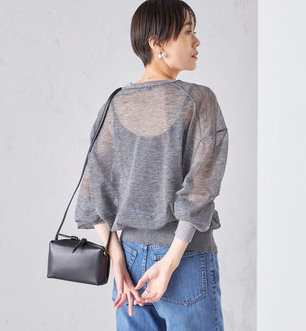 SHIPS for women「〈手洗い可能〉シアー ラメ クルーネック プルオーバー 24SS ◇」|ニット・セーター|
