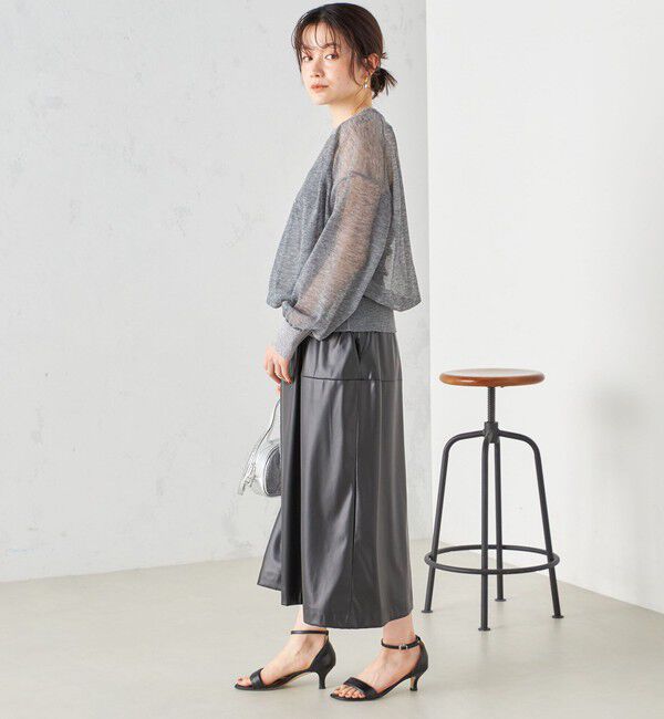 SHIPS for women「〈手洗い可能〉シアー ラメ クルーネック プルオーバー 24SS ◇」|ニット・セーター|