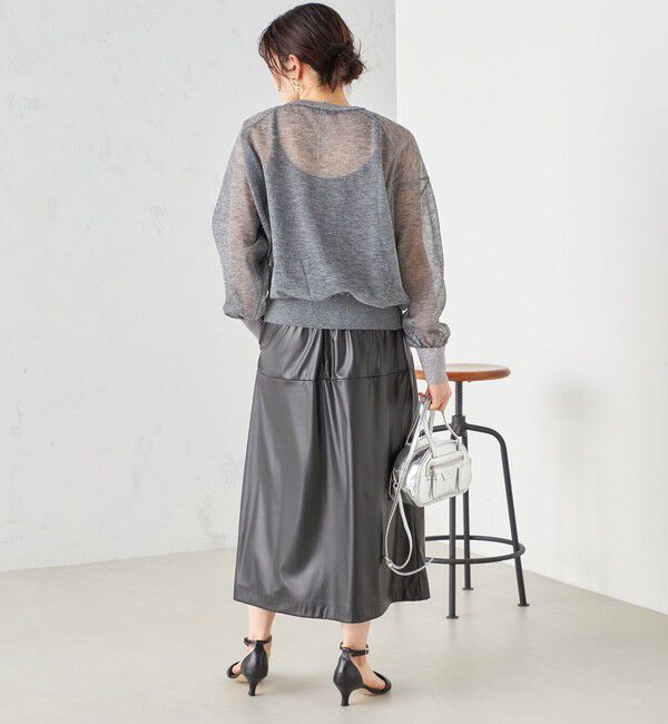 SHIPS for women「〈手洗い可能〉シアー ラメ クルーネック プルオーバー 24SS ◇」|ニット・セーター|