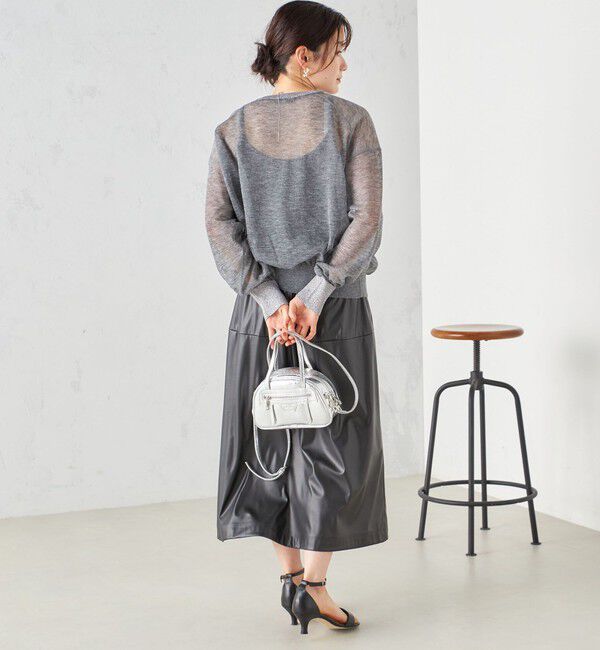 SHIPS for women「〈手洗い可能〉シアー ラメ クルーネック プルオーバー 24SS ◇」|ニット・セーター|