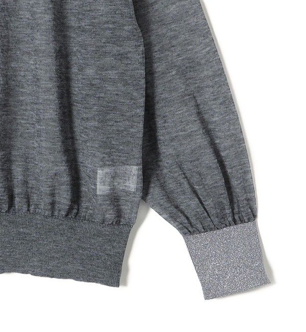 SHIPS for women「〈手洗い可能〉シアー ラメ クルーネック プルオーバー 24SS ◇」|ニット・セーター|