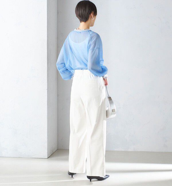 SHIPS for women「〈手洗い可能〉シアー ラメ クルーネック プルオーバー 24SS ◇」|ニット・セーター|