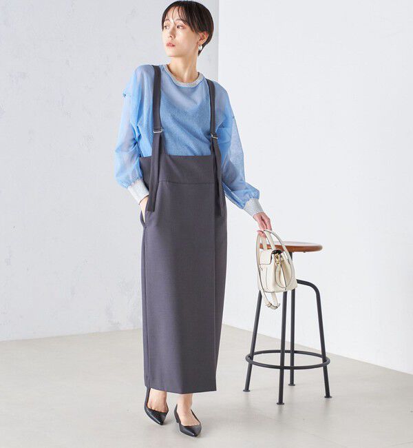 SHIPS for women「〈手洗い可能〉シアー ラメ クルーネック プルオーバー 24SS ◇」|ニット・セーター|