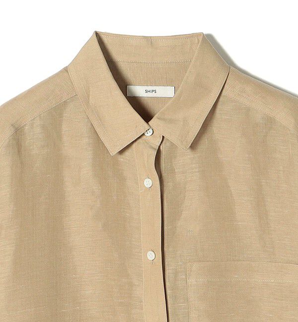 SHIPS for women「〈手洗い可能〉IMPERIAL LINEN オーバー シャツ」|シャツ・ブラウス|