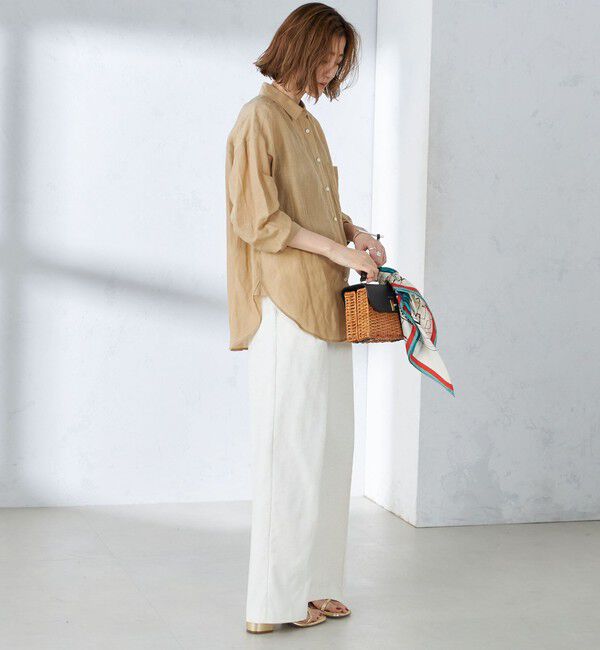 SHIPS for women「〈手洗い可能〉IMPERIAL LINEN オーバー シャツ」|シャツ・ブラウス|