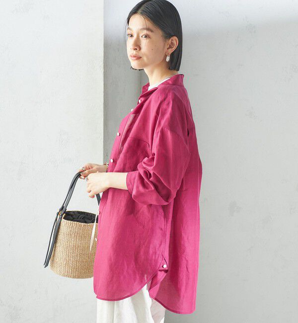 SHIPS for women「〈手洗い可能〉IMPERIAL LINEN オーバー シャツ」|シャツ・ブラウス|