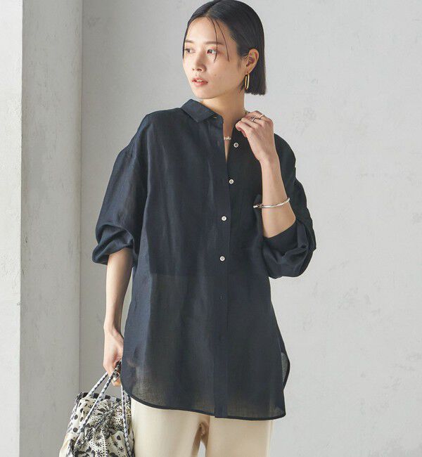SHIPS for women「〈手洗い可能〉IMPERIAL LINEN オーバー シャツ」|シャツ・ブラウス|