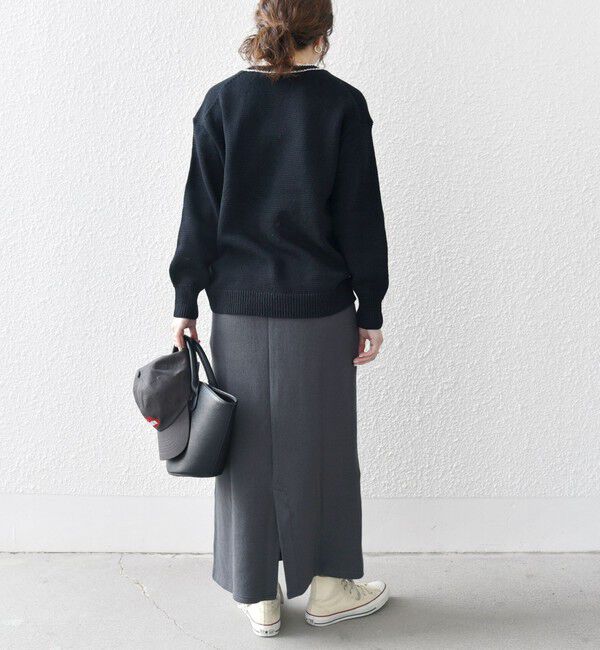 SHIPS any「SHIPS any:〈手洗い可能〉リリヤーン ライン Vネック ニット プルオーバー」|ニット・セーター|