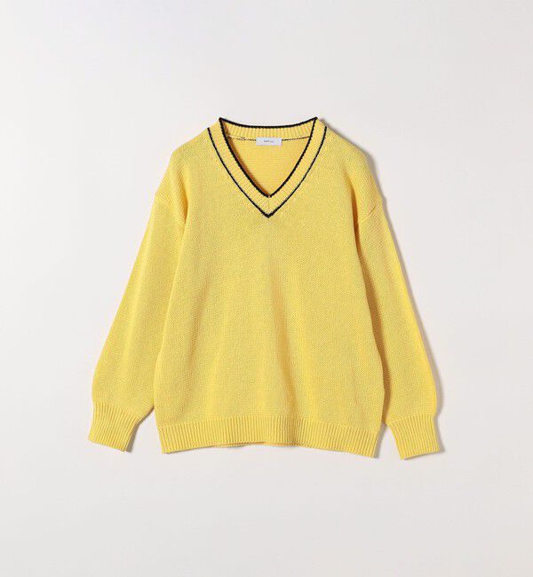 SHIPS any「SHIPS any:〈手洗い可能〉リリヤーン ライン Vネック ニット プルオーバー」|ニット・セーター|