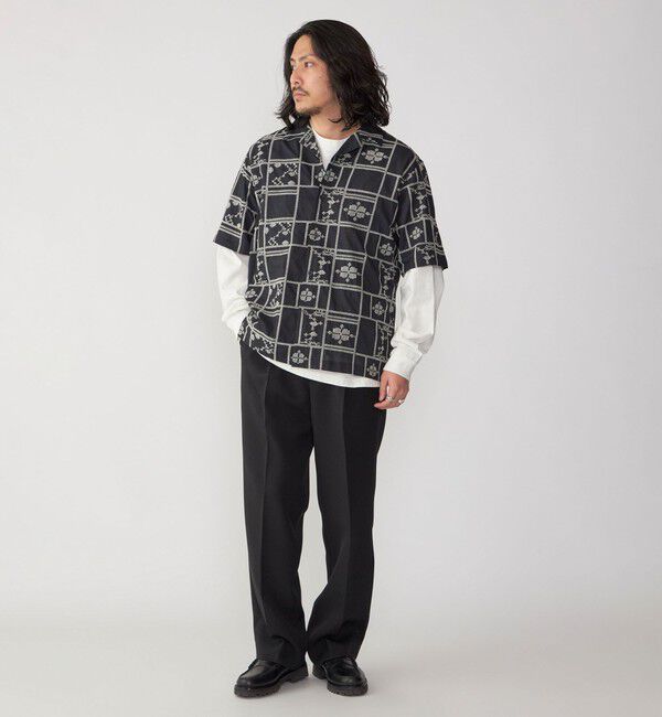 SHIPS「SHIPS: エンブロイダリー オープンカラー シャツ」|シャツ・ブラウス|