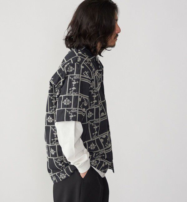 SHIPS「SHIPS: エンブロイダリー オープンカラー シャツ」|シャツ・ブラウス|