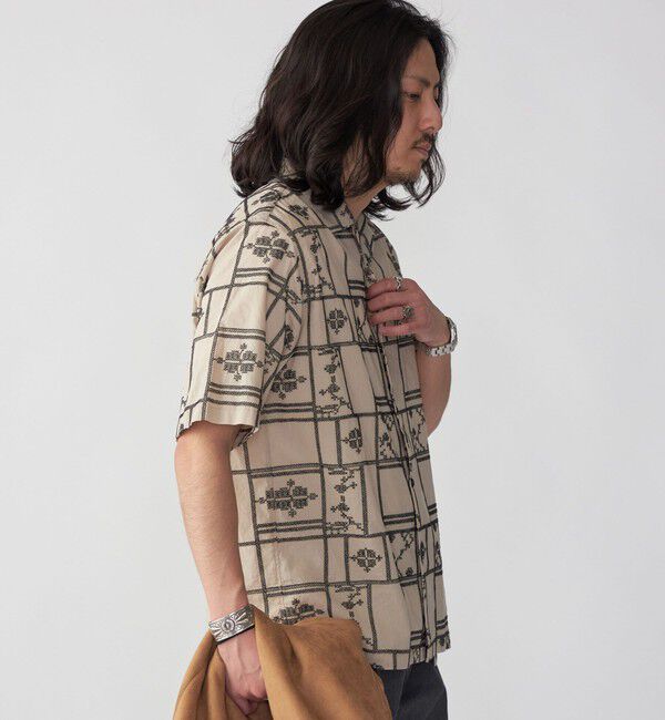 SHIPS「SHIPS: エンブロイダリー オープンカラー シャツ」|シャツ・ブラウス|