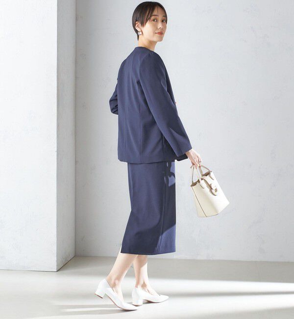 SHIPS for women「〈手洗い可能／撥水加工／接触冷感〉フロント ステッチ タイト スカート（セットアップ対応）」|スカート|