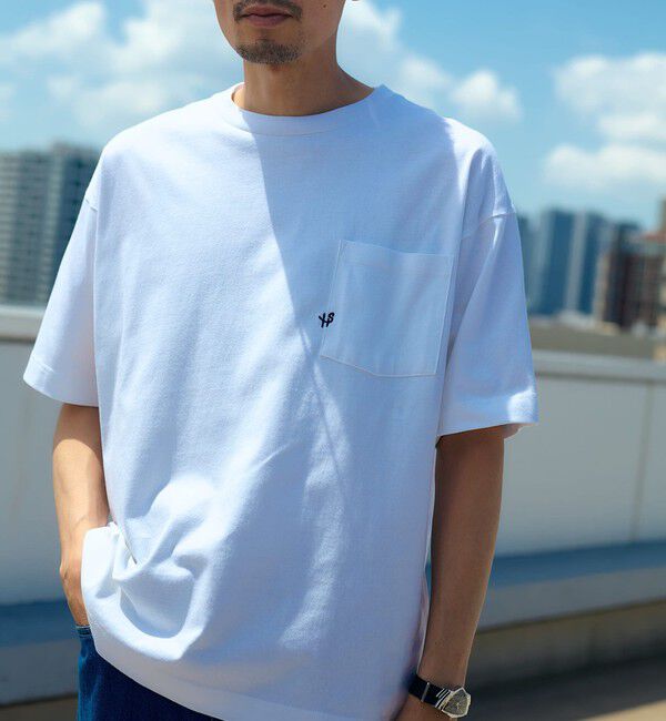 SHIPS「【WEB限定】SHIPS:〈汗染み防止加工〉ワンポイントロゴ ビッグシルエットヘビーウェイトTシャツ」|Tシャツ・カットソー|