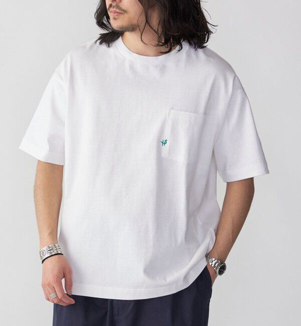 SHIPS「【WEB限定】SHIPS:〈汗染み防止加工〉ワンポイントロゴ ビッグシルエットヘビーウェイトTシャツ」|Tシャツ・カットソー|