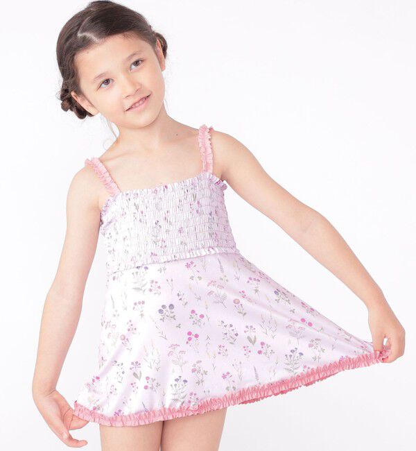 SHIPS KIDS「SHIPS KIDS:90～130cm / フラワー フリル スイム ワンピース」|その他|
