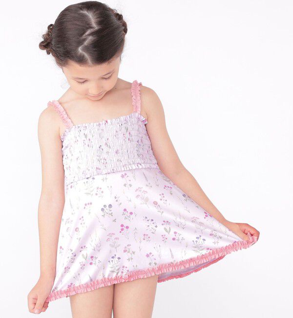 SHIPS KIDS「SHIPS KIDS:90～130cm / フラワー フリル スイム ワンピース」|その他|