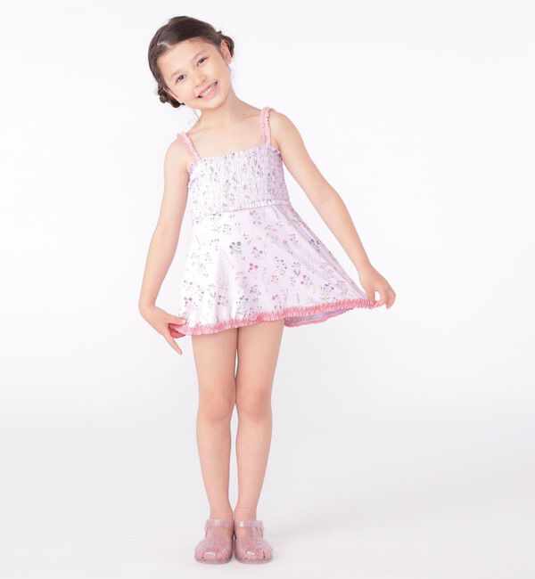 SHIPS KIDS「SHIPS KIDS:90～130cm / フラワー フリル スイム ワンピース」|その他|