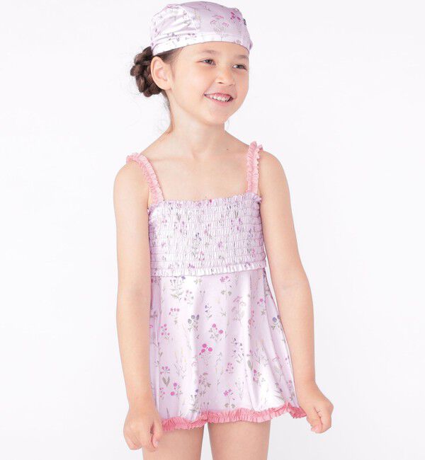 SHIPS KIDS「SHIPS KIDS:90～130cm / フラワー フリル スイム ワンピース」|その他|