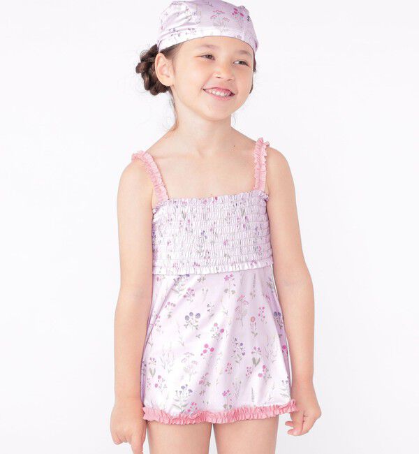 SHIPS KIDS「SHIPS KIDS:90～130cm / フラワー フリル スイム ワンピース」|その他|