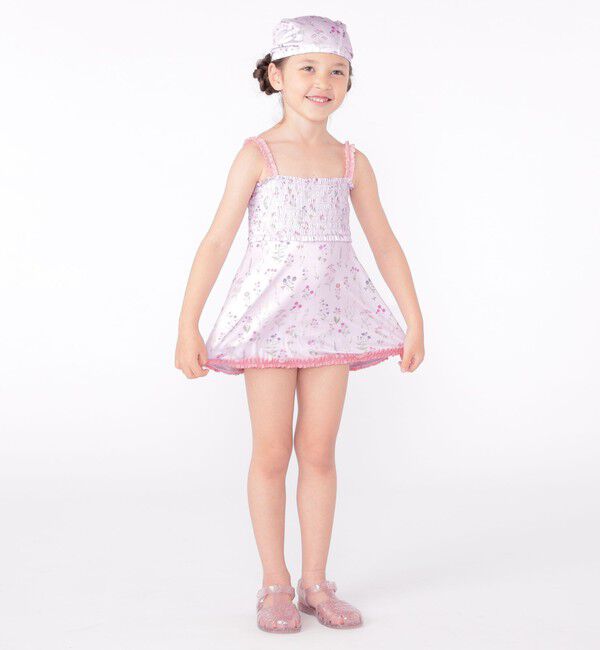 SHIPS KIDS「SHIPS KIDS:90～130cm / フラワー フリル スイム ワンピース」|その他|