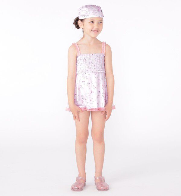 SHIPS KIDS「SHIPS KIDS:90～130cm / フラワー フリル スイム ワンピース」|その他|