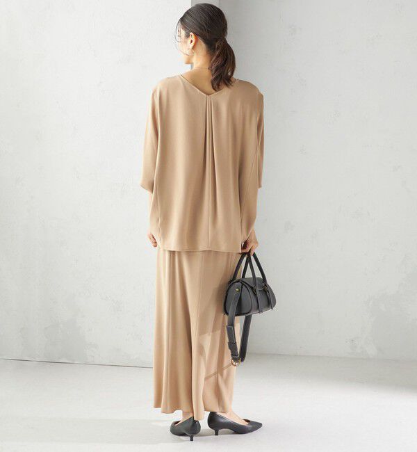 SHIPS for women「〈接触冷感 / 手洗い可能〉アセテート混 バック サテン ドルマン ブラウス」|シャツ・ブラウス|