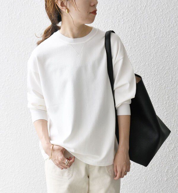 SHIPS any「SHIPS any:〈手洗い可能〉スウェットライク ニット プルオーバー」|ニット・セーター|