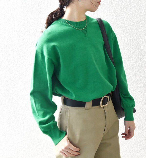 SHIPS any「SHIPS any:〈手洗い可能〉スウェットライク ニット プルオーバー」|ニット・セーター|