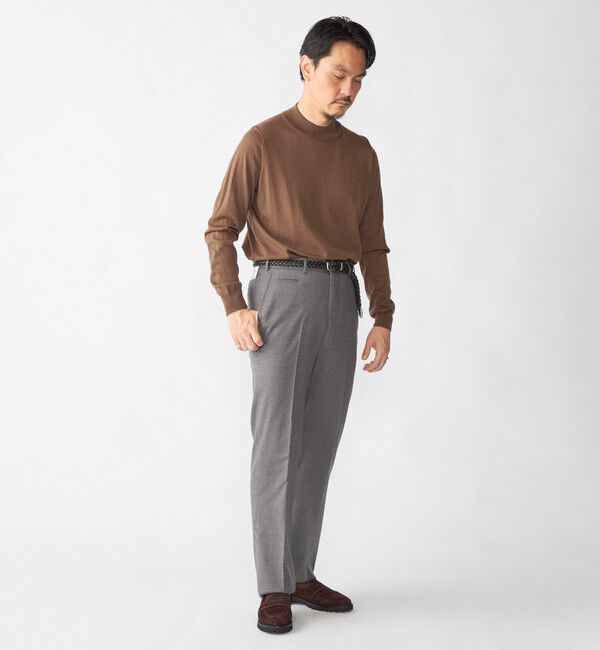 SHIPS「SHIPS:〈手洗い可能〉HANDFRAME 16ゲージ モックネック ニット」|ニット・セーター|