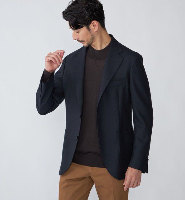 SHIPS「SHIPS:〈手洗い可能〉HANDFRAME 16ゲージ モックネック ニット」|ニット・セーター|