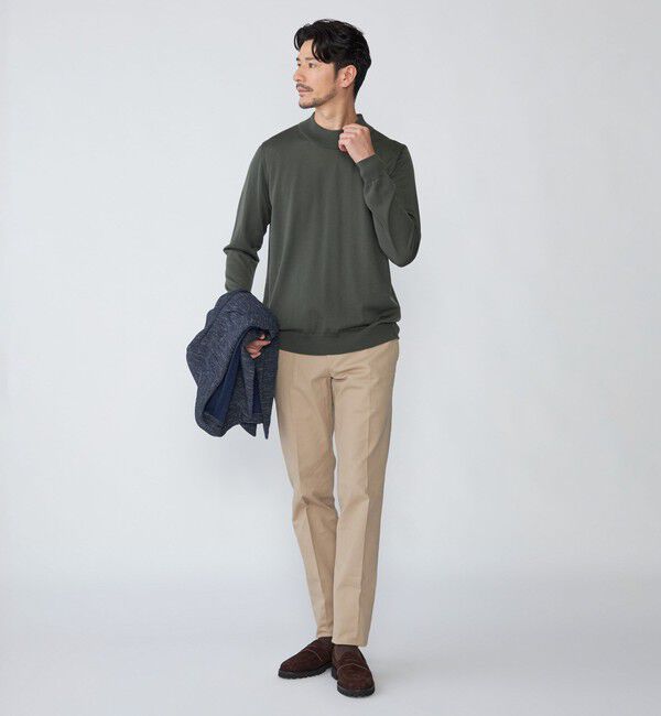 SHIPS「SHIPS:〈手洗い可能〉HANDFRAME 16ゲージ モックネック ニット」|ニット・セーター|