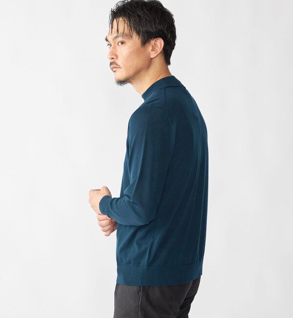 SHIPS「SHIPS:〈手洗い可能〉HANDFRAME 16ゲージ モックネック ニット」|ニット・セーター|