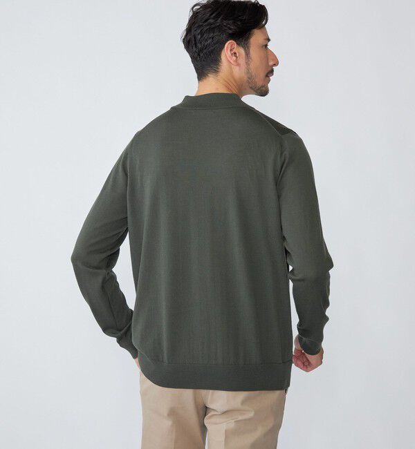 SHIPS「SHIPS:〈手洗い可能〉HANDFRAME 16ゲージ モックネック ニット」|ニット・セーター|