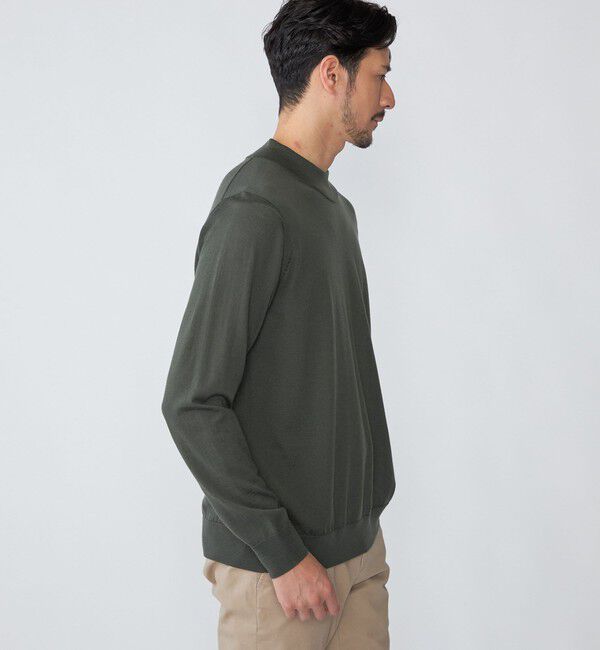 SHIPS「SHIPS:〈手洗い可能〉HANDFRAME 16ゲージ モックネック ニット」|ニット・セーター|