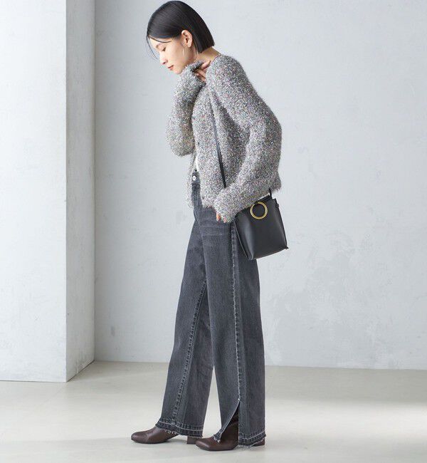 SHIPS for women「〈手洗い可能〉ラメ ニット 配色 カーディガン」|カーディガン|