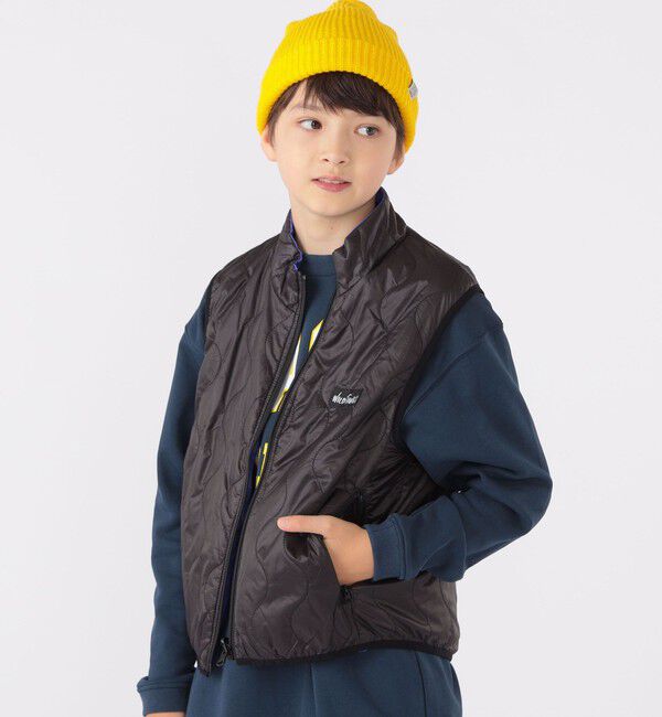 SHIPS KIDS「【SHIPS KIDS別注】WILD THINGS:130～170cm / キルティング リバーシブル ベスト」|ダウンベスト・ベスト|