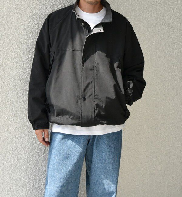SHIPS any「【SHIPS any別注】HINSON: 2トーン スピンドル ショート モンスター ブルゾン◇」|ブルゾン・スタジャン|ブラック