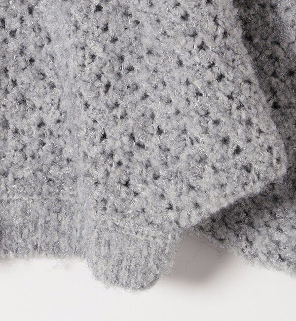 quaranciel「quaranciel:〈手洗い可能〉スパンコール レース編み クルーネック ドルマン ルーズ ニット」|ニット・セーター|