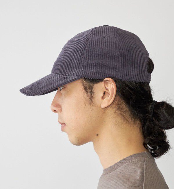 SHIPS「【WEB限定】SHIPS: ワンポイント ロゴ 刺繍 コーデュロイ オーバーフィット キャップ」|キャップ・キャスケット|グレー